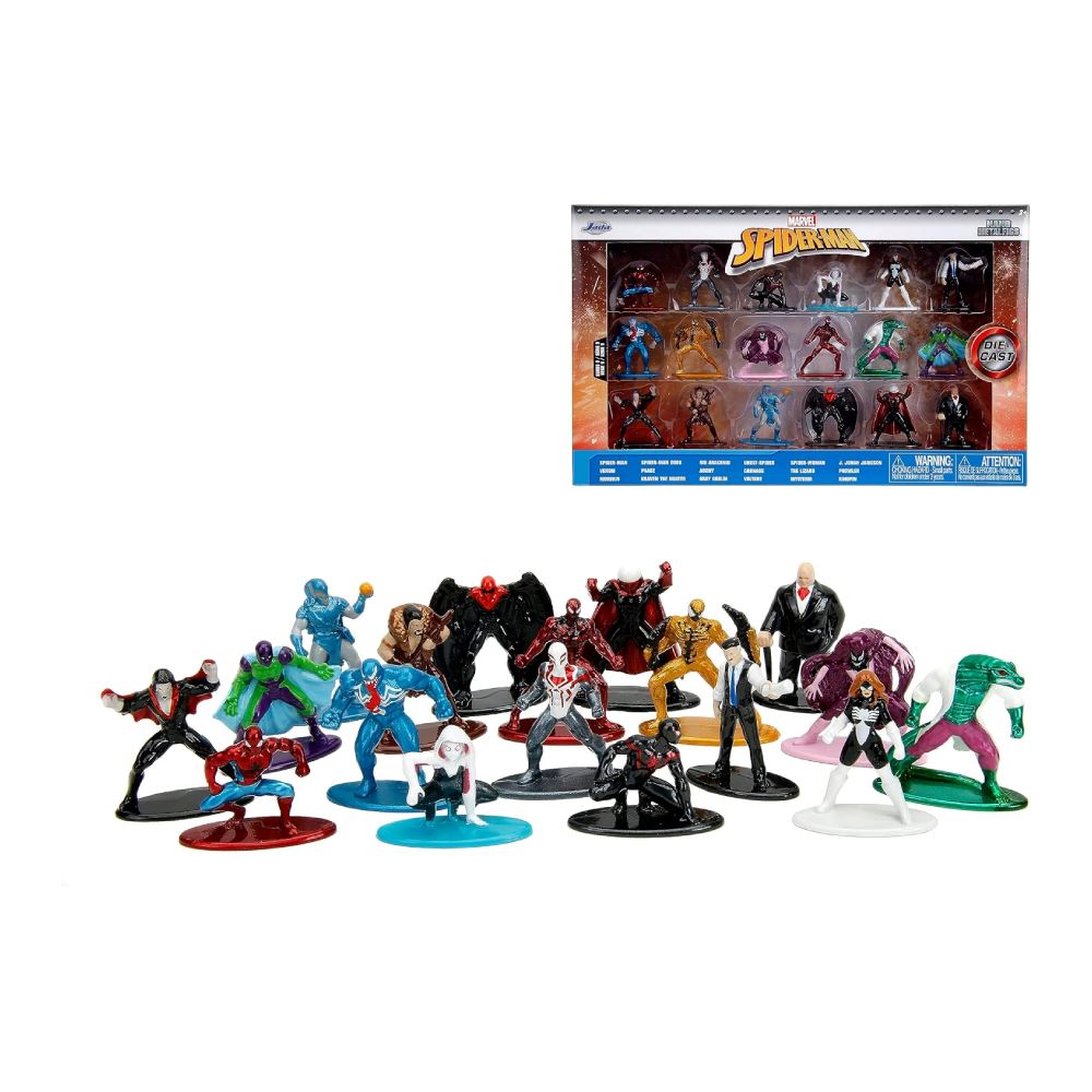 Jada Toys Marvel Spider Man Set 18 Figuras Modelo B